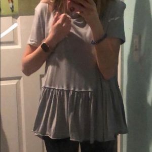 URBAN OUTFITTERS peplum ruffle tee